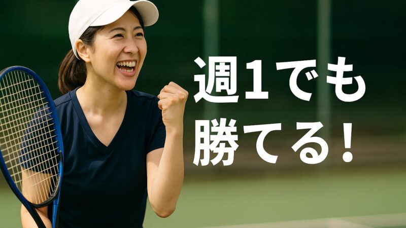 忙しくてもテニスは上達できる!週一練習でも勝てる人になるための効率的な練習法と家庭との両立術
