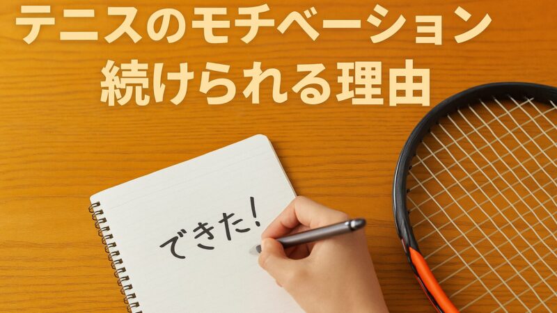 週1テニスでも続く!モチベーション維持の秘訣
